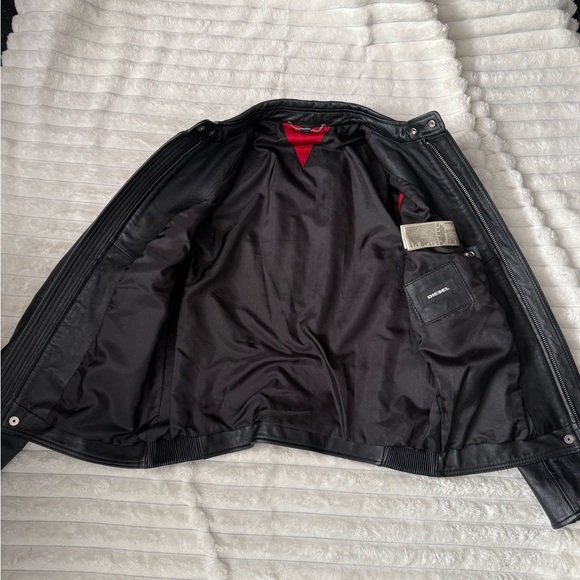 Authentic Diesel Black Leather Moto Jacket - 100% Lambskin Leather. Worn once! - Picture 2 of 4